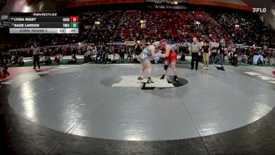 G 185 lbs Cons. Round 3 - Lydia Rigby, Gooding vs Sage Larson, Twin Falls