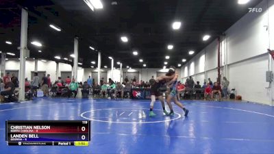 119 lbs Round 2 (4 Team) - Christian Nelson, North Carolina vs Landen Bell, Georgia