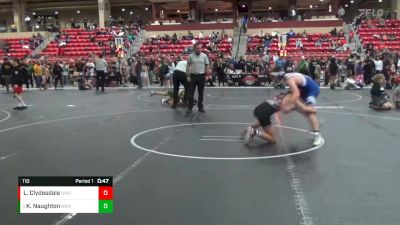 110 lbs Cons. Round 4 - Knox Naughton, Nebraska Boyz Wrestling vs Luke Clydesdale, Norton Wrestling Club