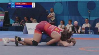 59 kg Final 3-5 - Gundegmaa Enkhbaatar, Mongolia vs Caley Graber, United States