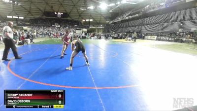 3A 150 lbs Cons. Round 2 - Brody Strandt, Snohomish vs David Osborn, University