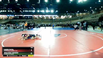 100 lbs Cons. Semi - Aneri Patel, Woodward Academy (GA) vs Breanna Higgins, Camden Outsiders