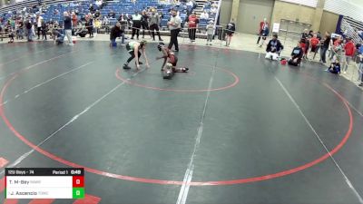 12U Boys - 74 lbs Cons. Semis - Joaquin Ascencio, Team Donahoe Wrestling Club vs Tanner McCray-Bey, Rampage Wrestling