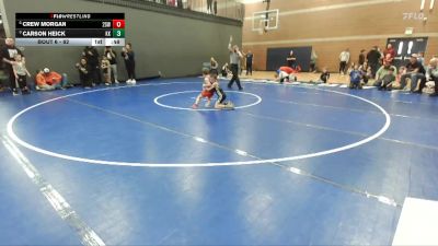 62 lbs Quarterfinal - Carson Heick, Kuna Klub vs Crew Morgan, 208 Spartan WC