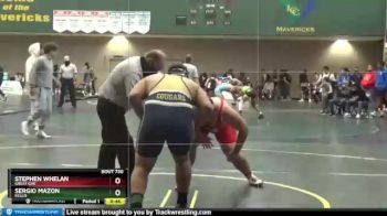 285 lbs Cons. Round 5 - STEPHEN WHELAN, Great Oak vs Sergio Mazon, Kellis