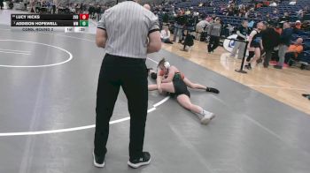 126 lbs Cons. Round 2 - Lucy Hicks, Salem (Virginia Beach) vs Addison Hopewell, Wilson Memorial