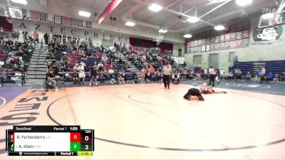 120 lbs Semifinal - Aaron Klein, Poway vs Rex Fortenberry, Liberty