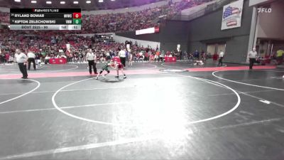 90 lbs Cons. Round 3 - Ryland Bowar, Mt. Horeb Wrestling Club vs Kipton Zelechowski, Waterford Youth Wrestling Club