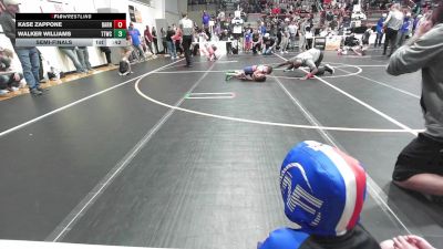 43 lbs Semifinal - Kase Zappone, Barnsdall Youth Wrestling vs Walker Williams, Team Tulsa Wrestling Club