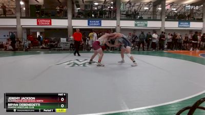 140-154 lbs Round 2 - Jeremy Jackson, Bloomington High School North vs Bryan DeBenedetti, Oswego Wrestling Club