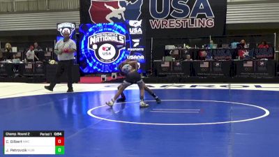 10U Boys - 63 lbs Champ. Round 2 - Cameron Gilbert, NOVA Wrestling Club vs John Petrovcik, Florida