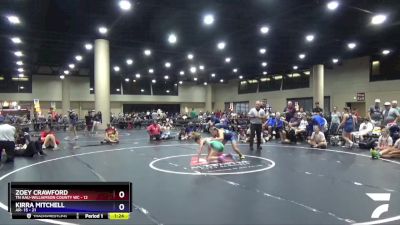 100 lbs Round 4 (6 Team) - Zoey Crawford, TN AAU-Williamson County WC vs Kirra Mitchell, AR- 15