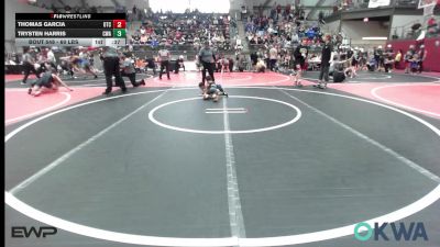 60 lbs Rr Rnd 4 - Thomas Garcia, Owasso Takedown Club vs Trysten Harris, Commandos Wrestling Academy