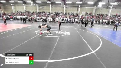 66 lbs Consolation - Barrett Clarkson, WAR Wrestling Club vs William Simpson, Kirtland Broncos
