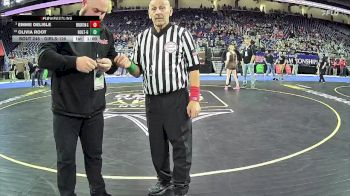 Girls-125 lbs Cons. Round 2 - Olivia Root, Holt Hs Girls vs Emme Delisle, Brighton Hs Girls