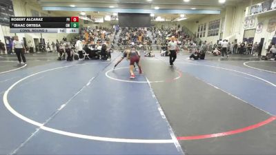 126 lbs Cons. Round 5 - Robert Alcaraz, Paloma Valley vs Isaac Ortega, Costa Mesa