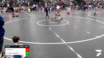 63-69 lbs Quarterfinal - Everett Suverkrubbe, Bryan Youth Wrestling Club vs Jack Flynn, Jr. Cougars