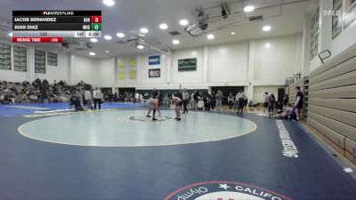 133 lbs Finals (2 Team) - Juan Diaz, Menlo Oak Squad vs Jacob Benavidez, Bandit