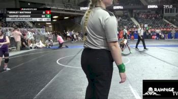 110 lbs 2nd Place Match - Harper Gardner, Burlingame vs Brinley Matthias, Sabetha Kids