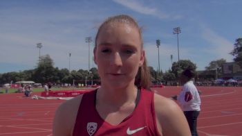Elise Cranny after 800m at Stanford Invite, talks return from injury