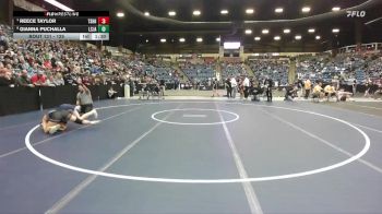 125 lbs Quarterfinal - Reece Taylor, Tecumseh - Shawnee Heights HS vs Gianna Puchalla, Lenexa - St. James Academy HS