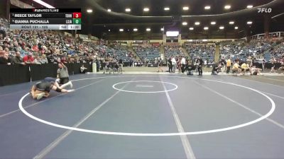 125 lbs Quarterfinal - Reece Taylor, Tecumseh - Shawnee Heights HS vs Gianna Puchalla, Lenexa - St. James Academy HS