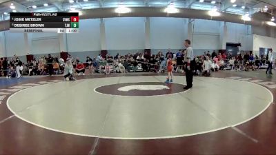 42-44 lbs Semifinal - Josie Metzler, Shenandoah Valley Wrestling Cl vs Desiree Brown, Twisted Joker Wrestling