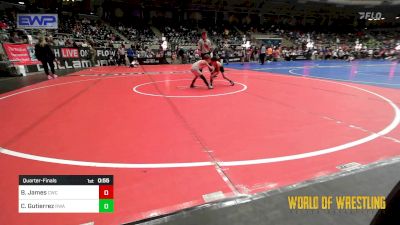 52 lbs Quarterfinal - Baker James, Cowboy Wrestling Club vs Cristiano Gutierrez, Region Wrestling Academy