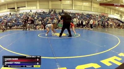 110 lbs Quarterfinal - Caiden Baird, OH vs Kennedy Perez, MI