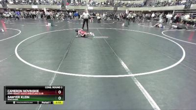 55 lbs Cons. Round 2 - Cameron Novinskie, Iowa-Grant Youth Wrestling Club vs Sawyer Klein, Wisconsin