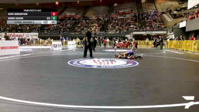 Intermediate Boys - 71 lbs Cons. Round 2 - Gor Sirunyan vs Benz Davis, Origin Training Center