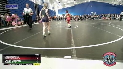 75 lbs Round 1 (4 Team) - Laci Montano, East KS Eagles Gold vs Lainey Williams, Firebird Elite