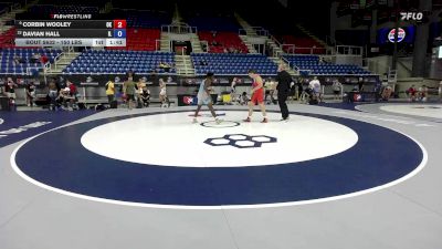 150 lbs Cons. Rd Of 32 - Corbin Wooley, OK vs Davian Hall, IL