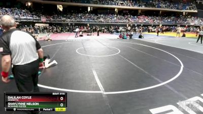 5A 114 lbs Quarterfinal - Shaylynne Nelson, Richmond Foster vs Dalilah Coyle, Henrietta