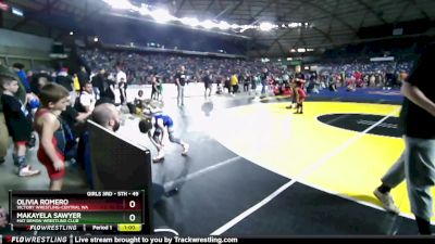 49 lbs Round 3 - Makayela Sawyer, Mat Demon Wrestling Club vs Olivia Romero, Victory Wrestling-Central WA