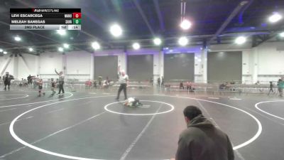 46 lbs 2nd Place - Levi Escarcega, Manu WC vs Meleah Banegas, Savage House WC
