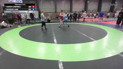 144 lbs 3rd Place - Aaron Campbell, Level Up Wrestling Center vs Jackson Lane, Slate Wrestling Academy