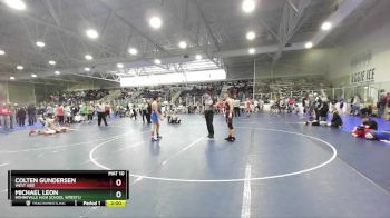 157 lbs Champ. Round 2 - Michael Leon, Bonneville High School Wrestli vs Colten Gundersen, West Side