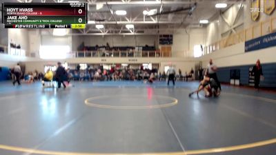 133 lbs Round 5 (6 Team) - Hoyt Hvass, North Idaho College vs Jake Aho, Rochester Community & Tech. College