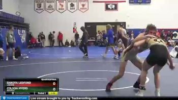 132 lbs Quarterfinal - Dakota Ledford, Laramie vs Colson Myers, Buffalo