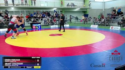 125kg Cons. Round 1 - Owen Ferchuk, Prince Albert WC vs Grant Coulthart, Cowichan Valley WC