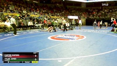 120 Class 2 lbs Cons. Round 3 - Carter Shipers, Chillicothe vs Tyler James, Moberly