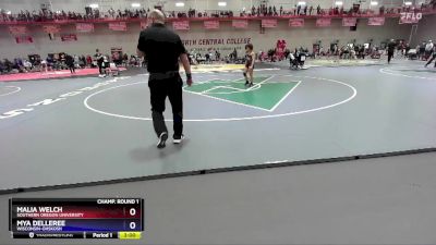 124 A Champ. Round 1 - Malia Welch, Southern Oregon University vs Mya Delleree, Wisconsin-Ohskosh