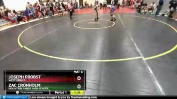132 Boys Champ. Round 1 - Zac Cronholm, Mountain Range High School vs Joseph Probst, West Grand