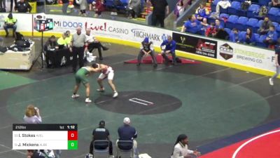 212 lbs Semifinal - Isaiah Stokes, Avella vs Jackson Mickens, Albert Gallatin