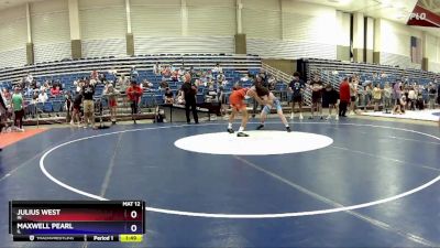 120 lbs Cons. Round 2 - Julius West, IN vs Maxwell Pearl, IL