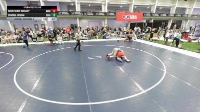 Junior Boys - 165 lbs Cons. Round 2 - Zhoel Irion, South Dakota vs Brayden Melby, Minnesota