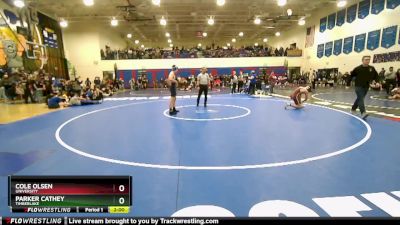 132 lbs Champ. Round 1 - Cole Olsen, University vs Parker Cathey, Timberlake