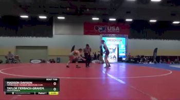 132 lbs Quarterfinal - Madison Davison, Topeka Blue Thunder Wrestling Club vs Taylor Fierbach-Graveman, South Dakota