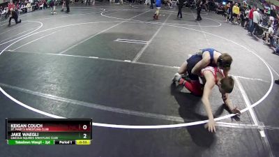 132 lbs Cons. Round 4 - Jake Waegli, Lincoln Squires Wrestling Club vs Keigan Couch, St. Mary`s Wrestling Club